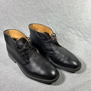 ET Wright Sullivan Chukka Boots Mens 13 4E Black Leather Ankle Shoes Vintage